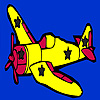 Black star airplane coloring