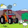 Cute Tractor Coloring