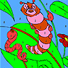 Worms on the leaves coloring A Free Customize Game