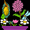 Dragonflies on the flowers coloring A Free Customize Game