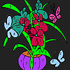 Colorful flowers in vase coloring A Free Customize Game
