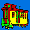 Red modern locomotive coloring