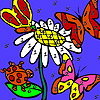 Butterflies in the flower garden coloring A Free Customize Game