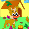 Kid`s coloring: The little dog is free coloring game.