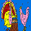 Chicken meal party coloring