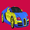 Bright two color car coloring A Free Customize Game