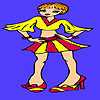 Alone tango dancer coloring A Free Customize Game