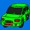Green personal car  coloring A Free Customize Game