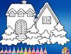Christmas House Coloring