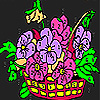 Flowers in a basket coloring A Free Customize Game