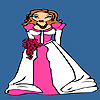 Bride with claret red flowers coloring A Free Customize Game