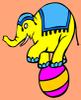 Circus Elephant coloring A Free Customize Game