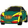 Public green car coloring A Free Customize Game