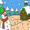 Winter night coloring A Free Customize Game