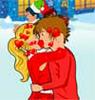 Christmas Couple Kiss