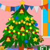 Cartoon Xmas Tree - Coloring Page