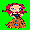 Jenny flower dress coloring Game.