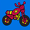 Mini red motorcycle coloring A Free Customize Game