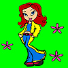 Funny flower girl coloring A Free Customize Game