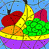 Colorful fruits coloring Game.