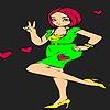 Cute lady heart coloring A Free Customize Game