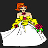 Cute rose bride coloring