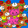 Kitty in the flower island coloring A Free Customize Game