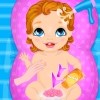 Hello! Remember those times back from when you were a little child and just couldn`t wait for your birthday to come, so you can invite all your friends to come over, and have the most delicious cake in the world? I am sure you do, and this is why we have thought about bringing you a really exciting baby care game. Our brand new game is called Baby Birthday Prep, and by playing it, you are going to have the opportunity to meet a really adorable baby. This baby is called Lizzie, and today it is her birthday. Her mother has organized the best birthday party for her, but before she will be able to enjoy the celebration, she will firstly have to get ready for the event.