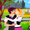 help the pair to kiss from the school